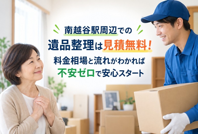 画像970：南越谷駅周辺での遺品整理は見積無料！料金相場と流れがわかれば不安ゼロで安心スタート
